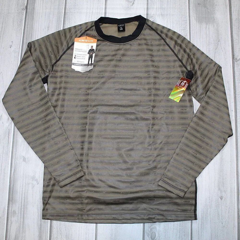 NEW Seirus Heatwave Heavyweight Reversible Long-Sleeve Crew Base Layer Top - Men